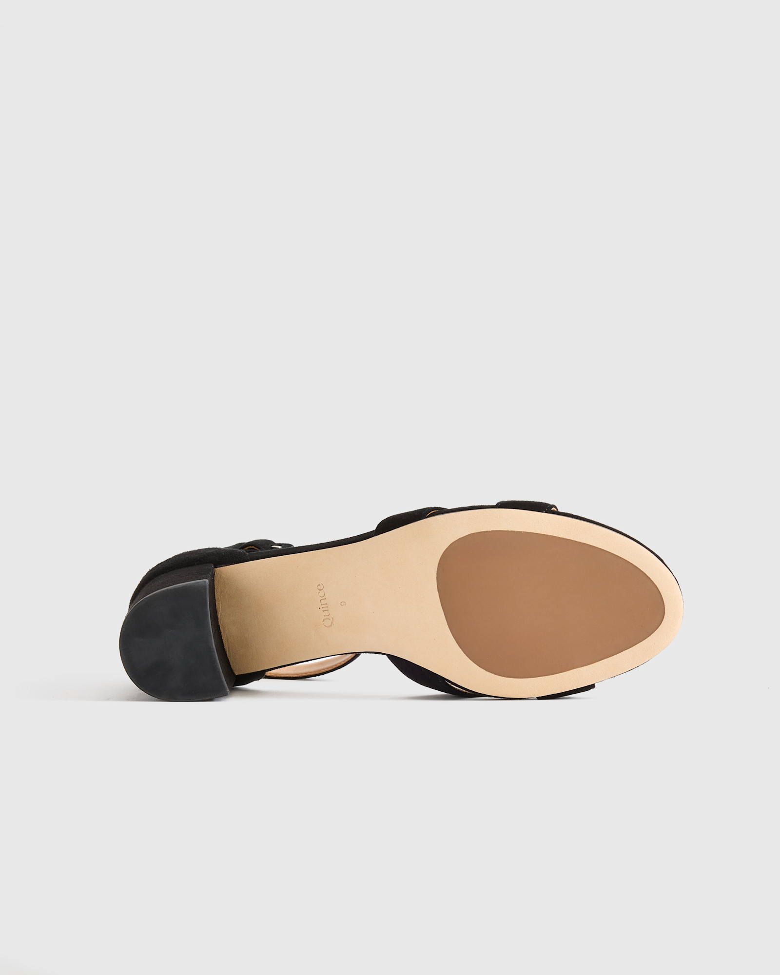 Italian Leather Crisscross Black Block Heel Sandal - Image 3