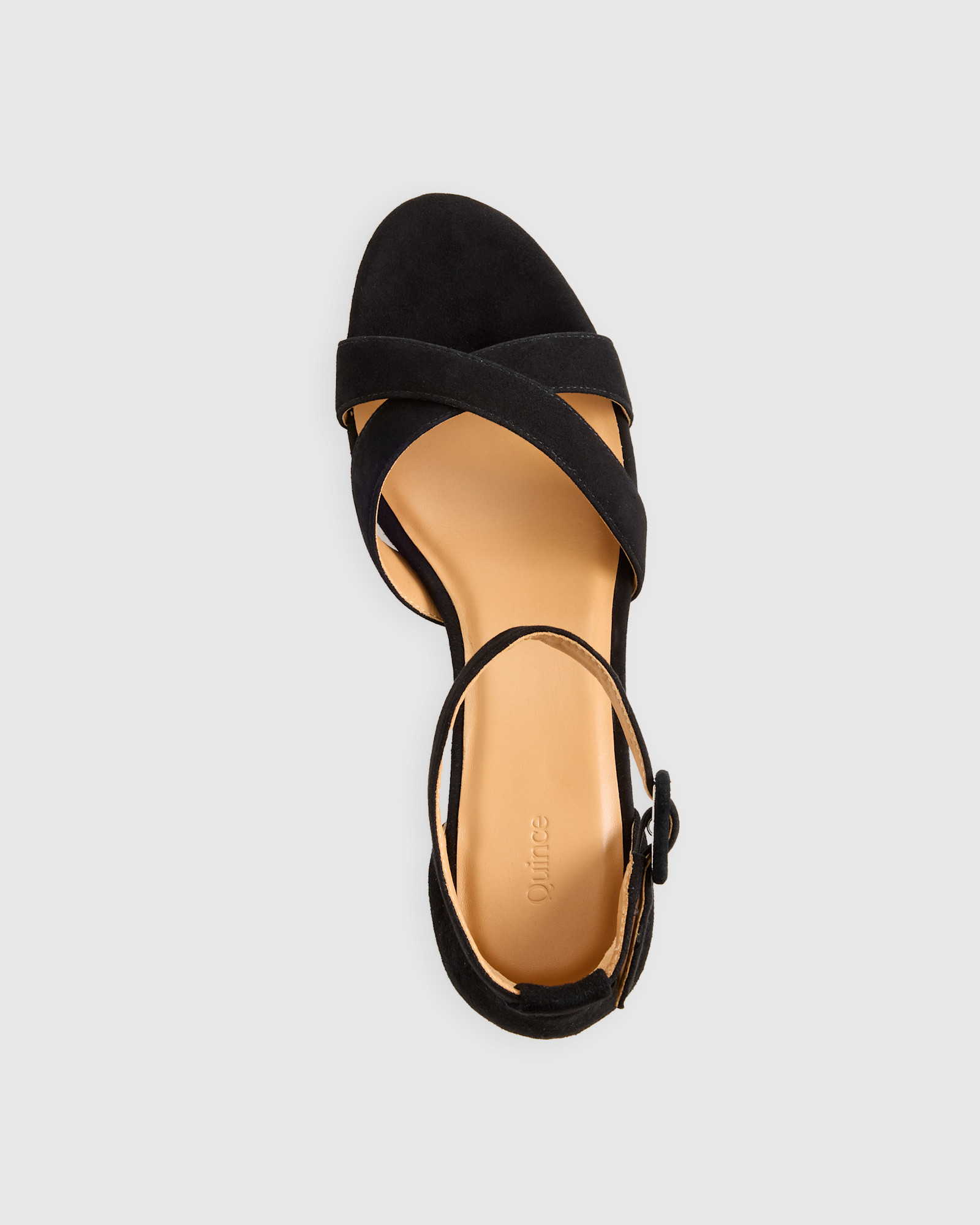 Italian Leather Crisscross Black Block Heel Sandal - Image 5