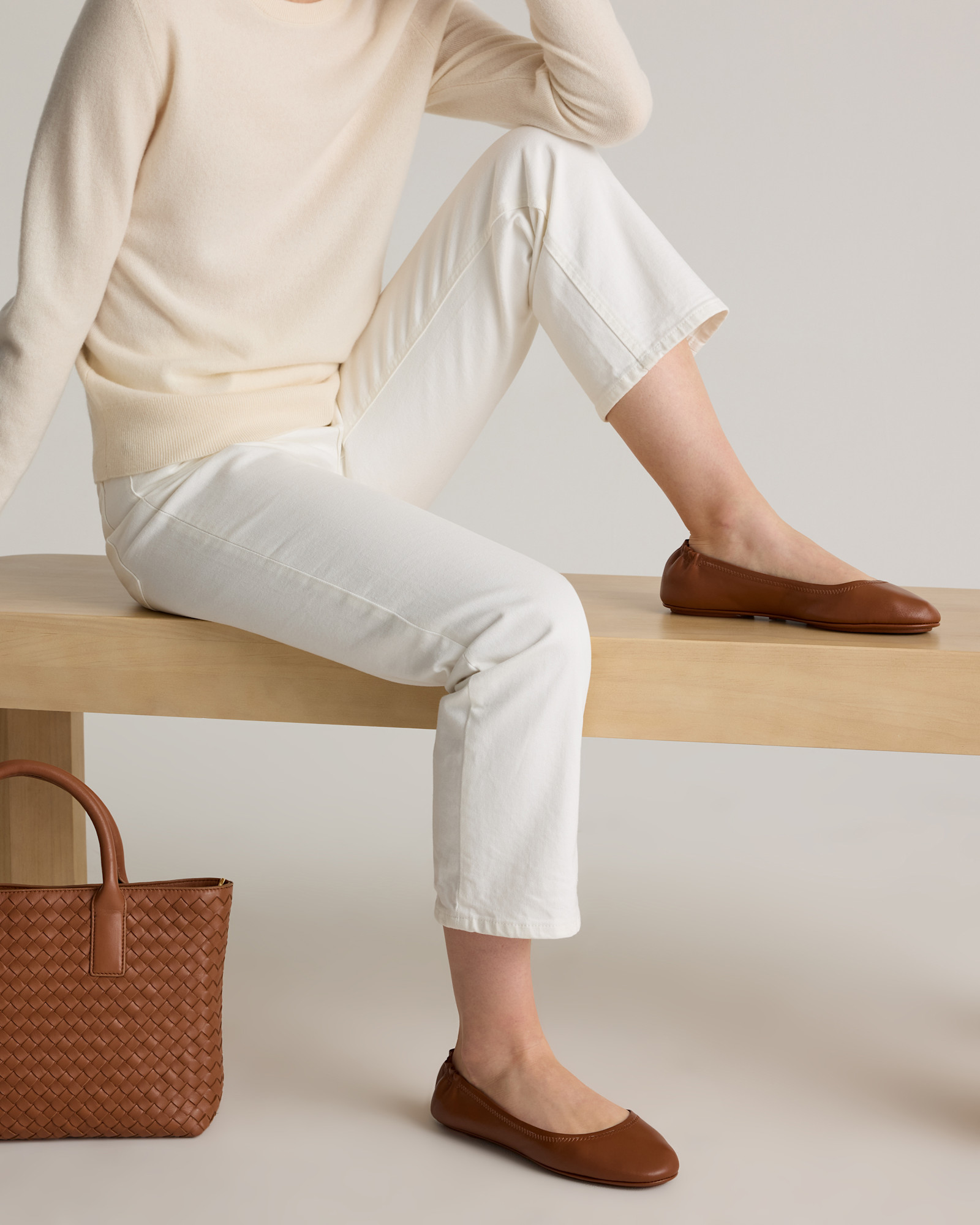 Italian Leather On-The-Go Ballet Flat Shoes - Image 2