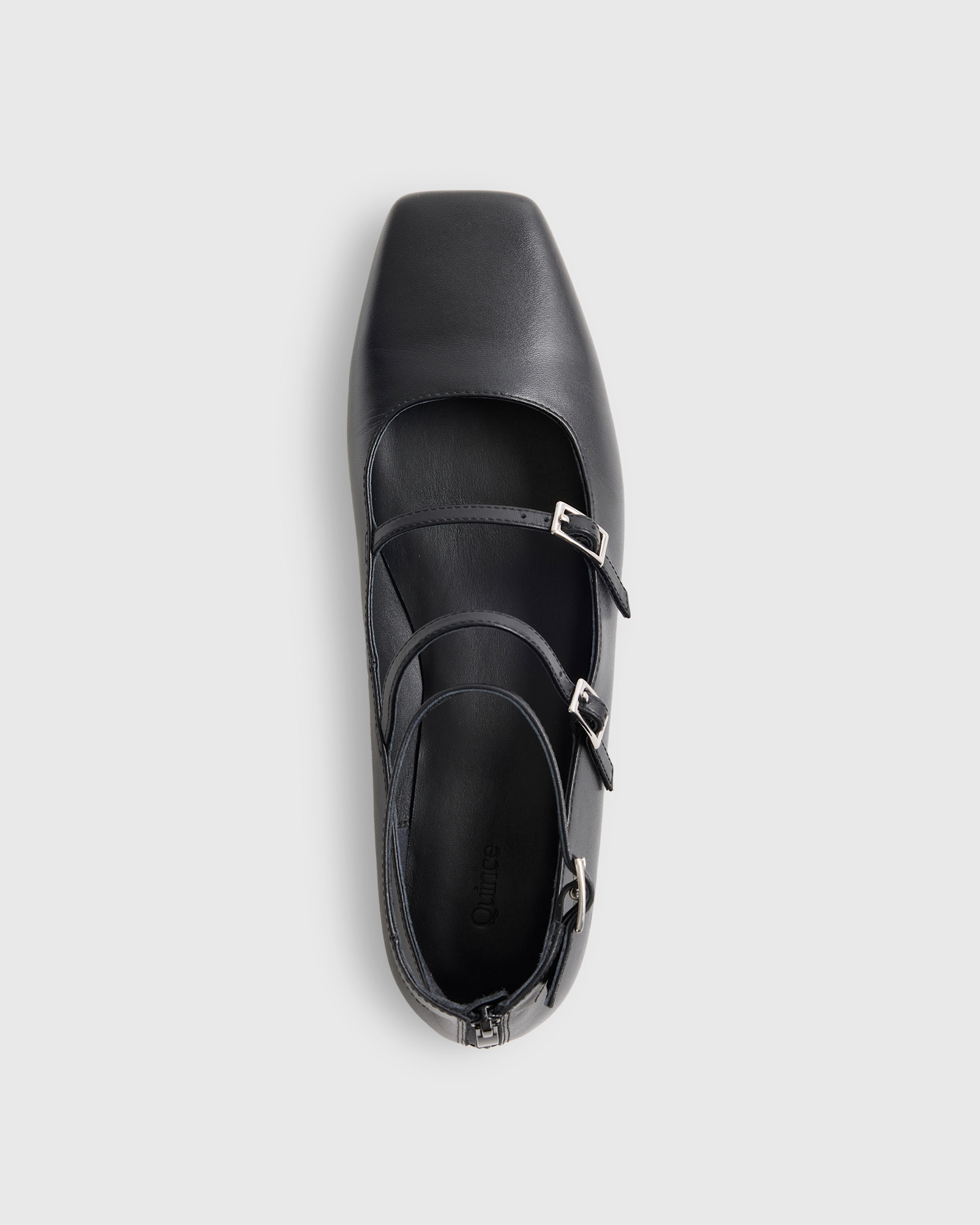 Italian Leather Strappy Ballet Flat Shoes - Image 3