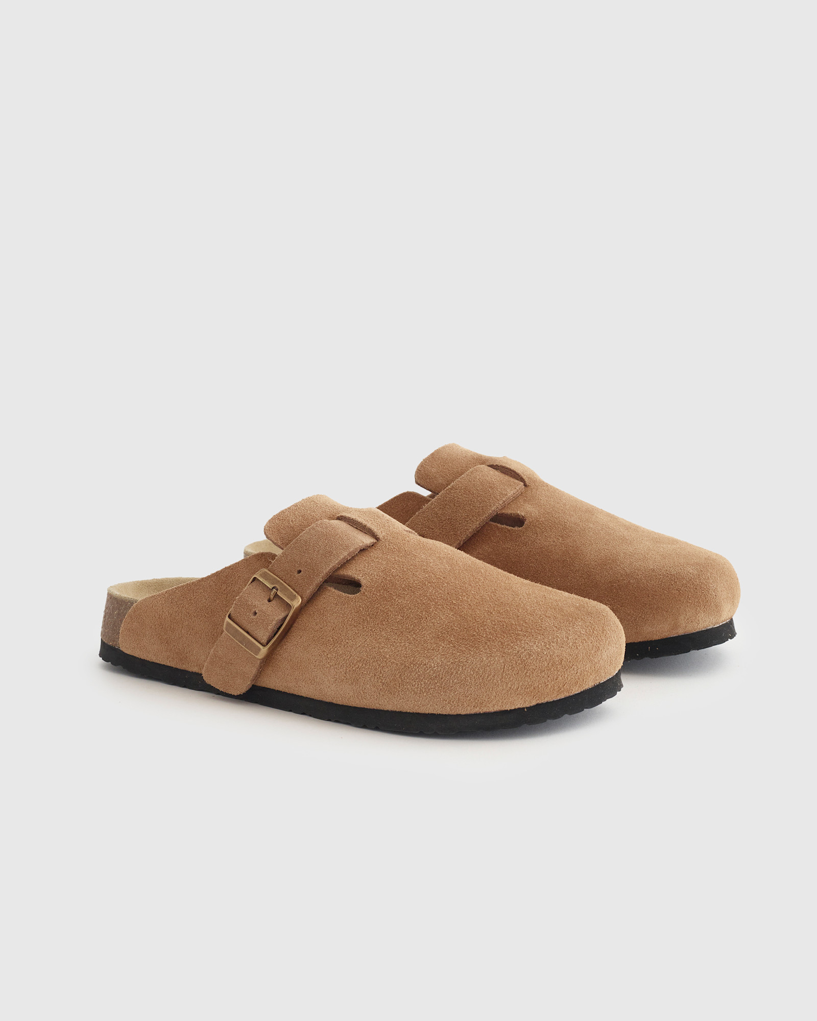 Water Repellent Suede Pecan Clog Mule - Image 3