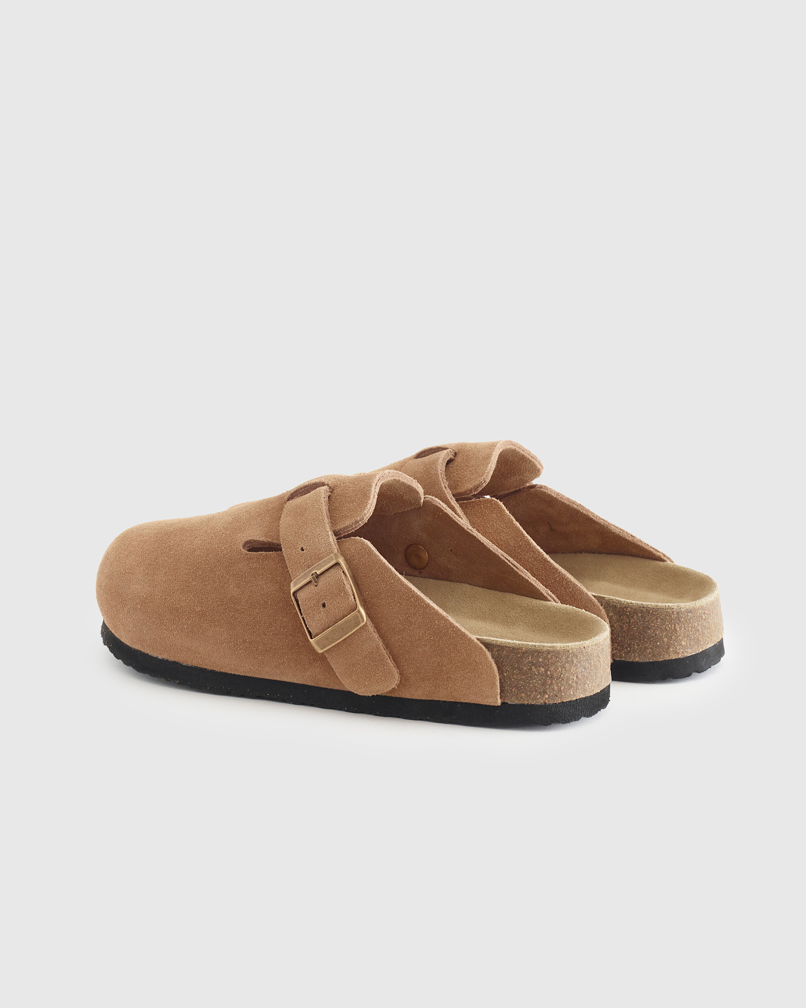 Water Repellent Suede Pecan Clog Mule - Image 4