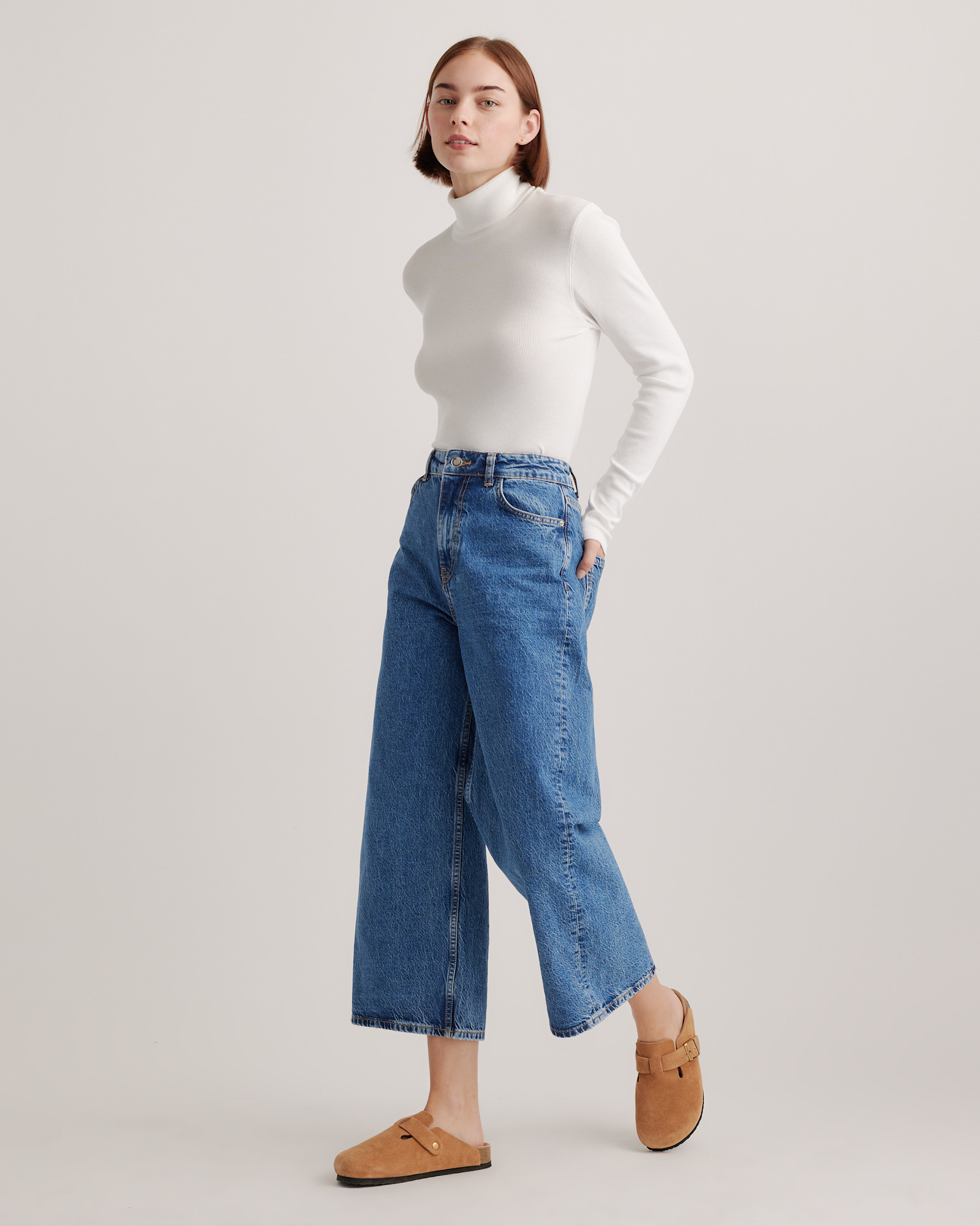 Water Repellent Suede Pecan Clog Mule - Image 6
